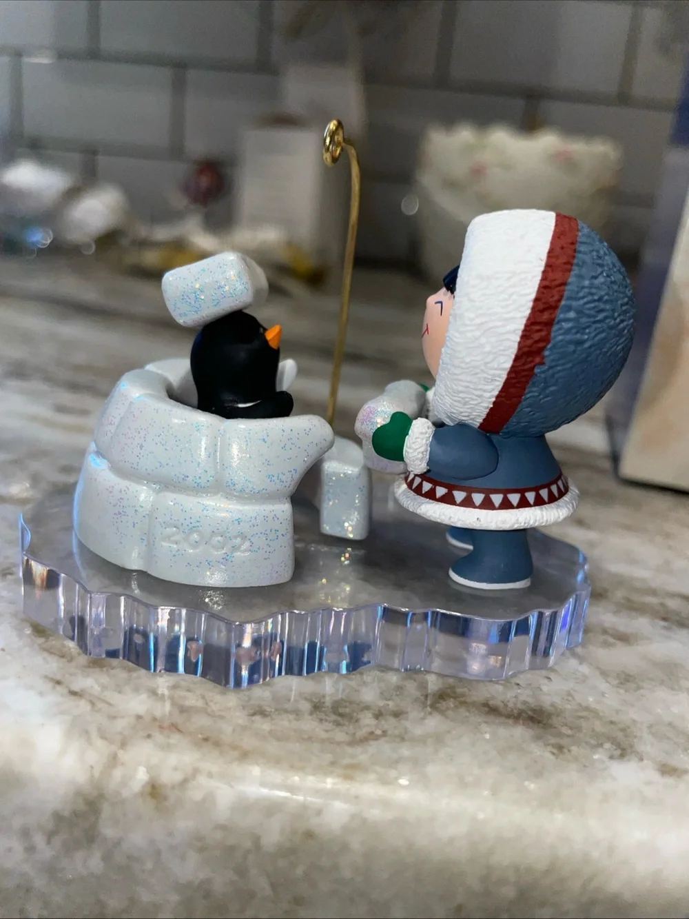 Hallmark 2002 Frosty Friends Keepsake Ornament #23 in Series Penguin Igloo IOB
